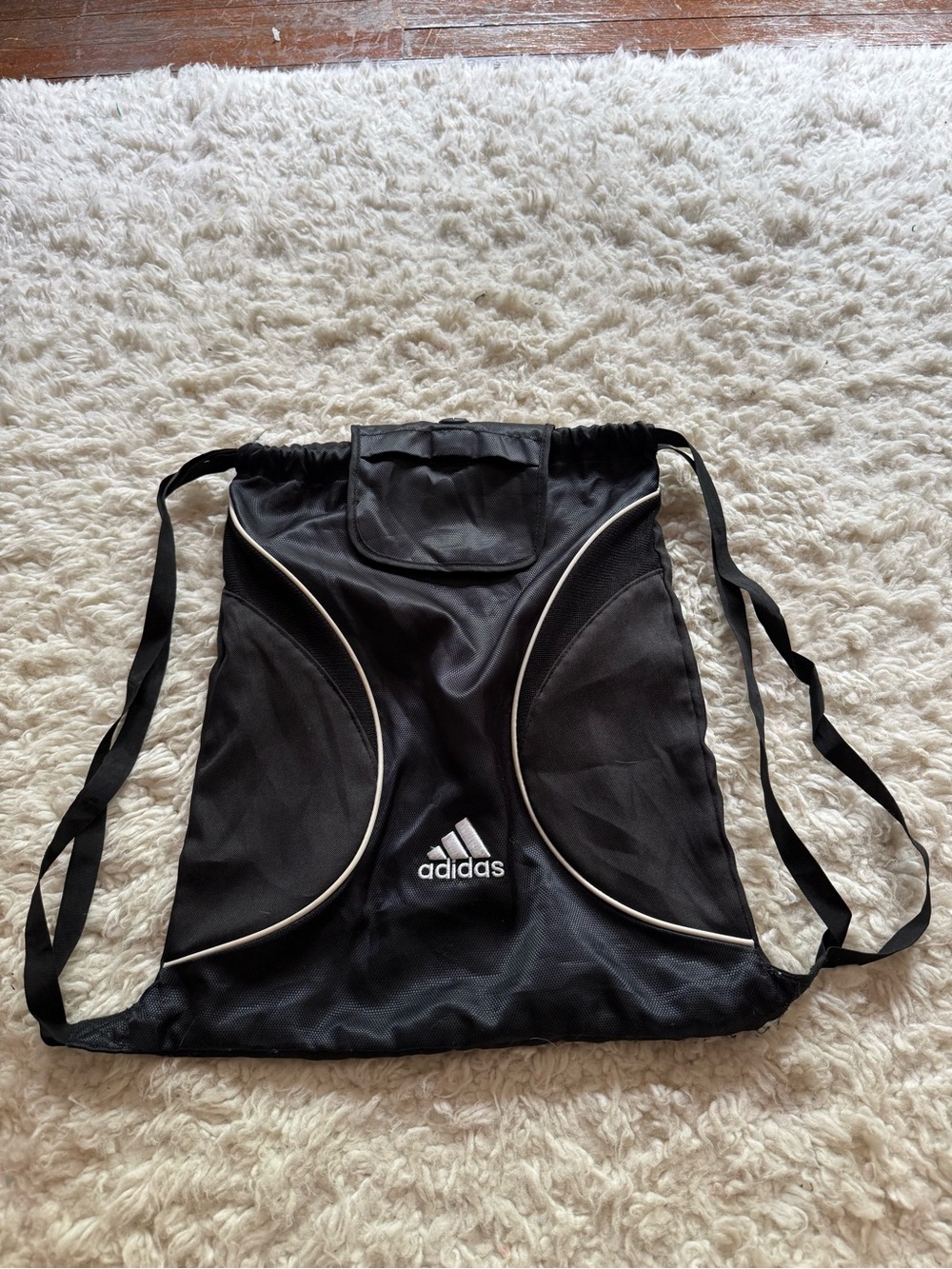 Adidas Black Drawstring Gym Bag